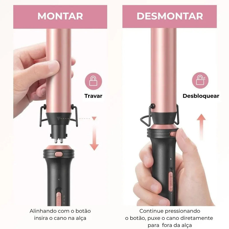 Wavytalk Pro 5 em 1 – O Segredo dos Cachos Profissionais em Casa + Brinde Exclusivo! - SOULFITT