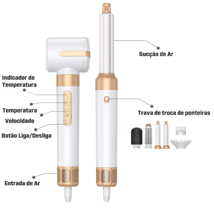 AirStyle Pro 7X – O Segredo para Cabelos Perfeitos em Minutos! - SOULFITT