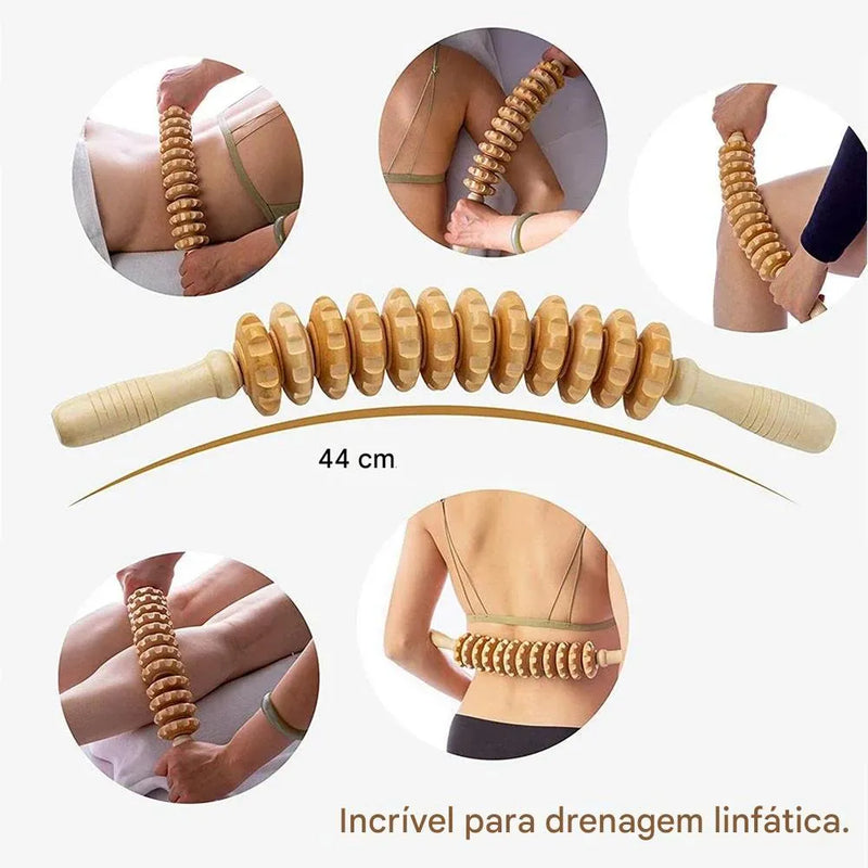 Renove Seu Corpo: A Ferramenta de Massagem de Madeira Curvada para Alívio Muscular e Pele Perfeita - SOULFITT