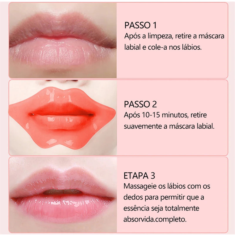 Máscara de Lip SERSANLOVE: 20 Máscaras para Lábios Hidratados, Suaves e Sem Linhas! - SOULFITT